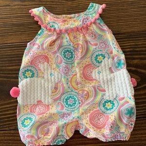 Mud Pie Easter Bunny Bubble Romper